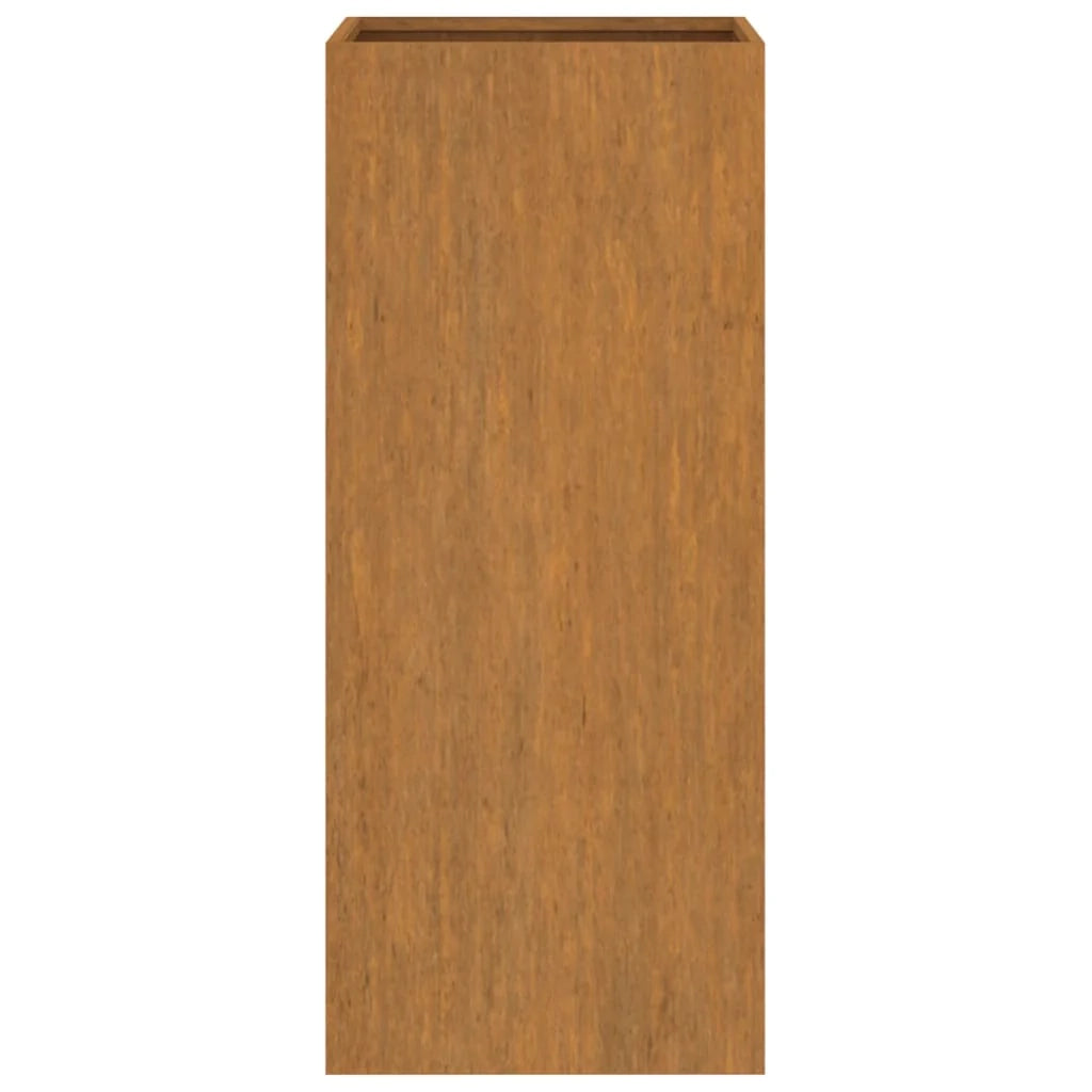 Fioriera rialzata per piante e fiori terrazza giardino 32 x 29 x 75 cm acciaio corten marrone 02_0037504
