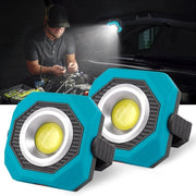 LED Schijnwerper Oplaadabile con 3 Modi, Progettazione Portatile, Funzione di Ricarica USB, Sostegno a 360 Gradi e Base Magnetica - Ideale per Costruzioni, Illuminazione di Emergenza, Riparazioni e Campeggio