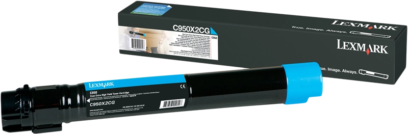 ORIGINAL Lexmark toner ciano X950X2CG X950/952/954 ~22000 Seiten alta capacità
