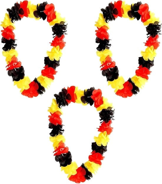 Accessori di festa per campionato europeo di calcio - catena di fiori slanciata con bandiera tedesca nera-rossa-gialla - accessori di festa per catene di fiori per foto - decorazione per festa di campionato europeo di calcio - regalo per compleanno