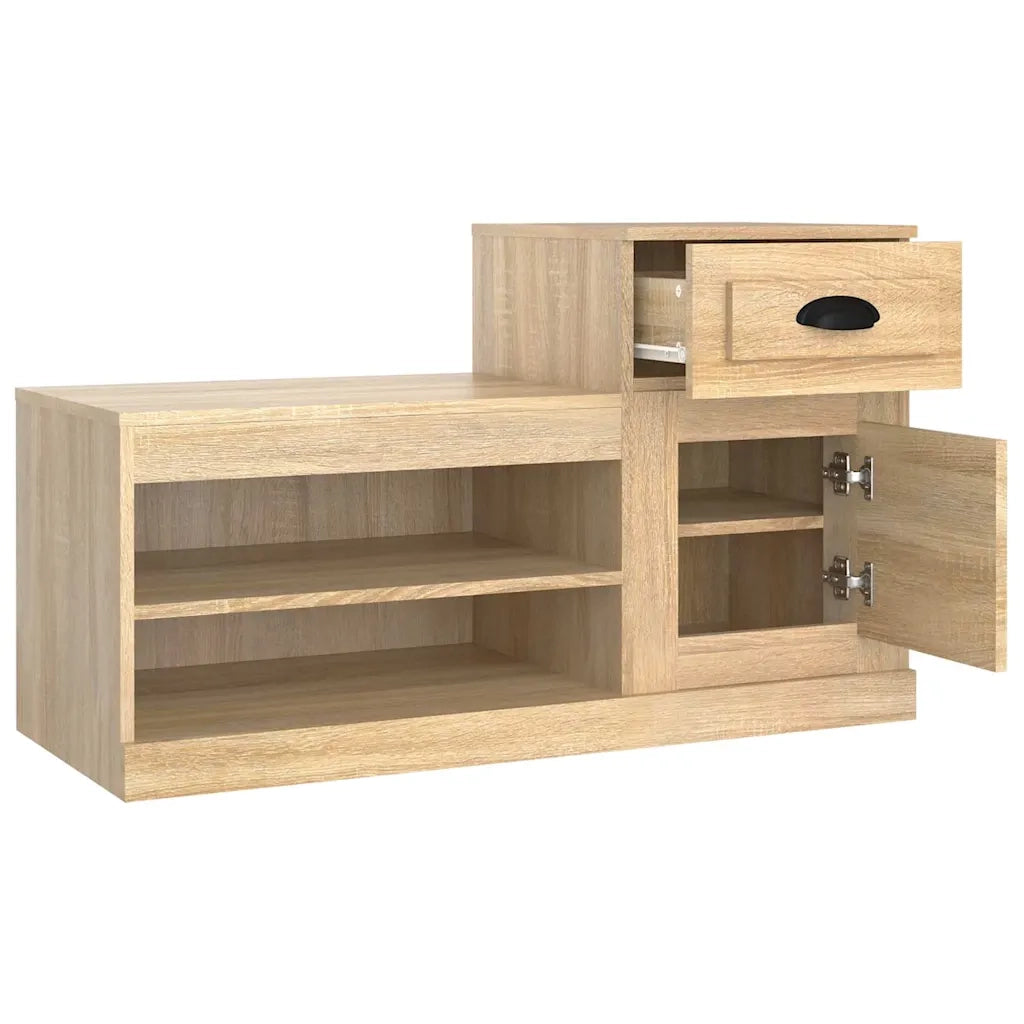 Scarpiera-Scaffale per scarpe Rovere Sonoma 100x42x60 cm in Legno Multistrato