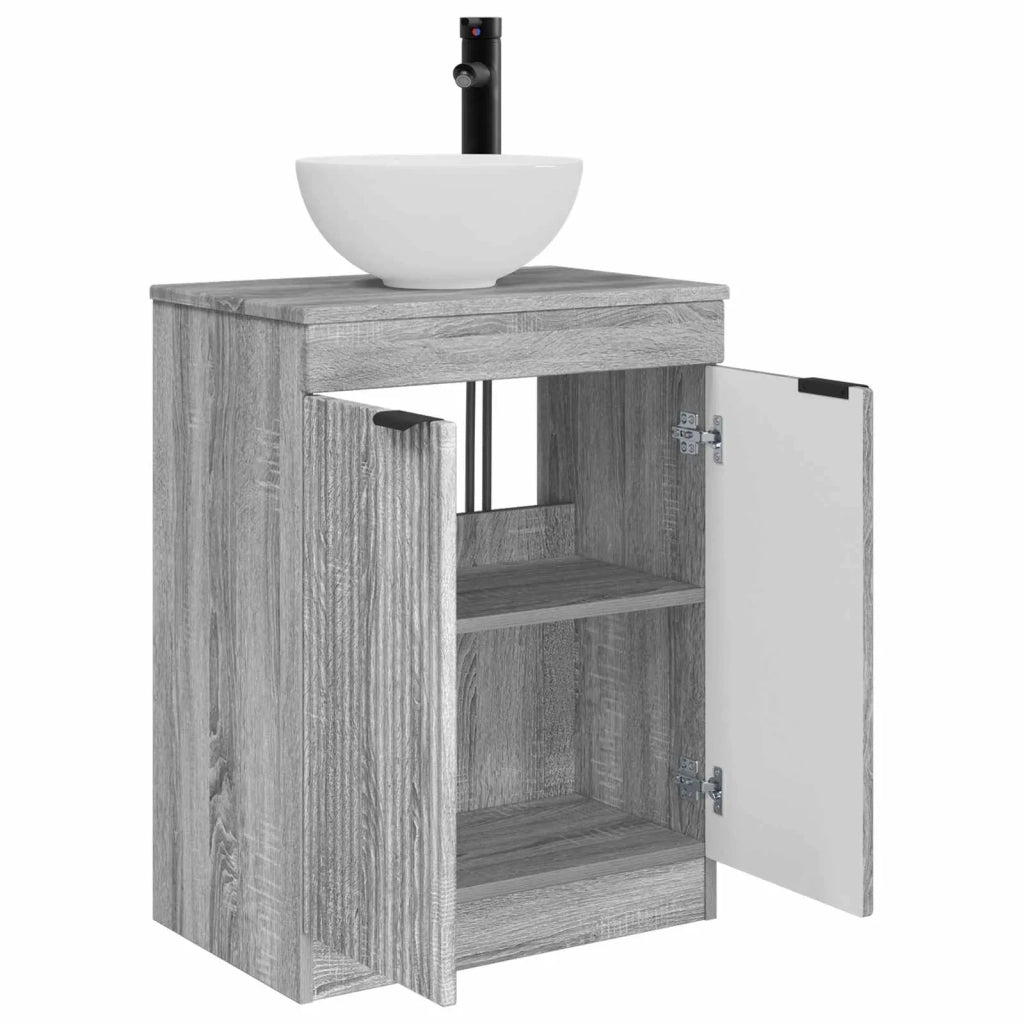 Mobile da bagno con lavabo Sonoma grigio 54 x 35 x 83 cm