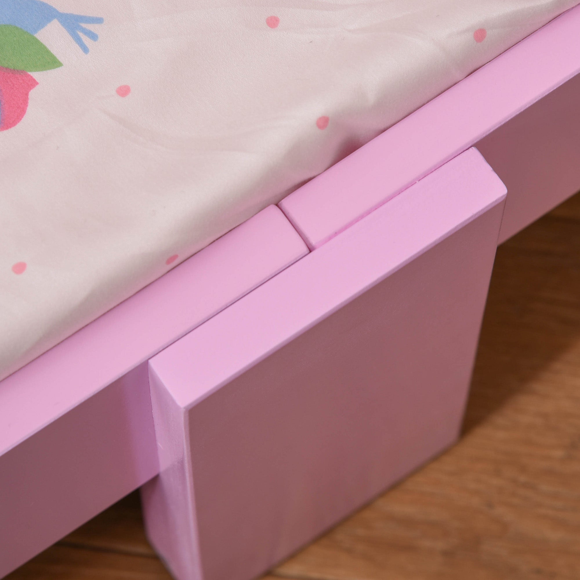 Struttura Letto Singolo per Bambini 143x73x60 cm in Legno di Pioppo Rosa