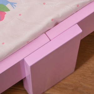 Struttura Letto Singolo per Bambini 143x73x60 cm in Legno di Pioppo Rosa