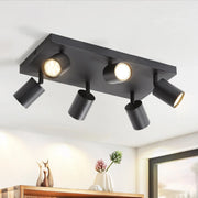 ZMH Faretto da soffitto neri industriali moderni 6 luci GU10 regolabili 330° per soggiorno camera cucina senza lampadina
