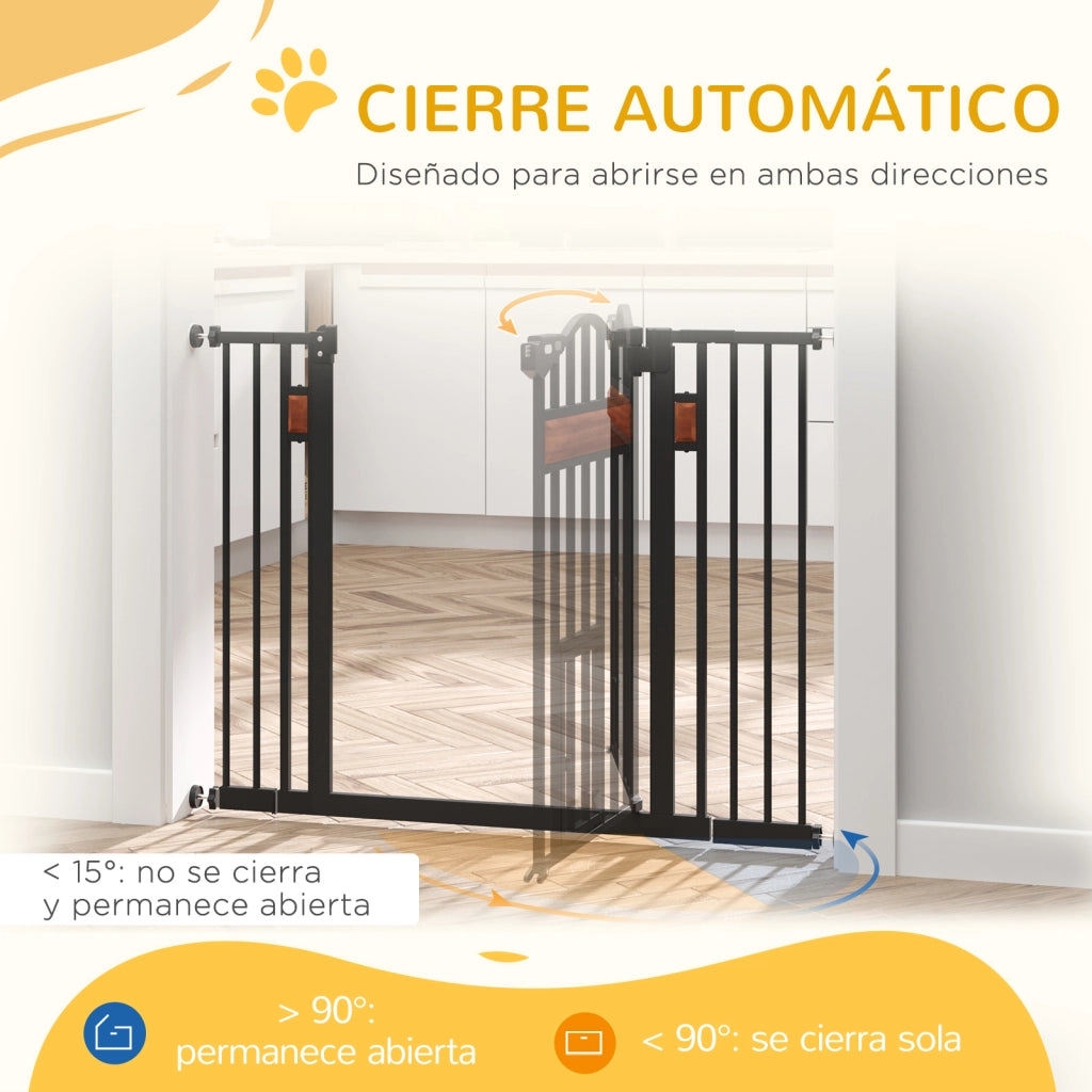 Barriera per Cani Porta Regolabile ¨C Zephmum ¨C 93x76,2 cm Nero