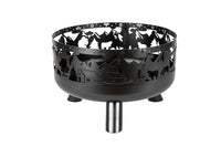 Barbecue a Legna Ø60x39 cm Soffio in Acciaio Nero Alta Temperatura