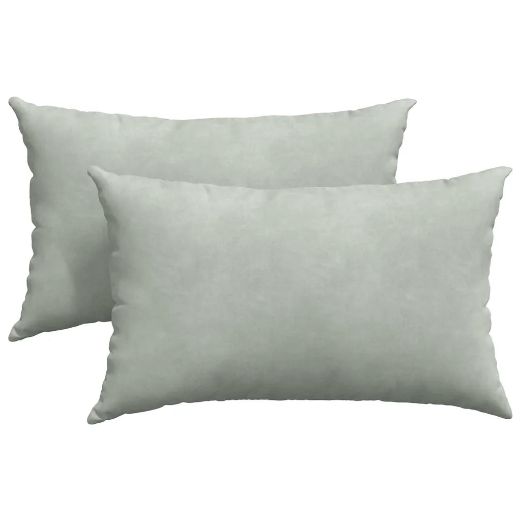 Cuscini da Divano 2 pz | Cuscini per sedie Grigio chiaro 50 x 30 cm