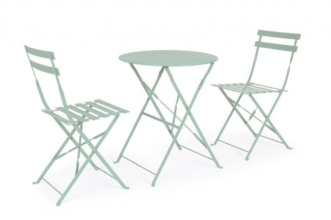 Set tavolo da terrazzo con sedie salvaspazio - WISSANT