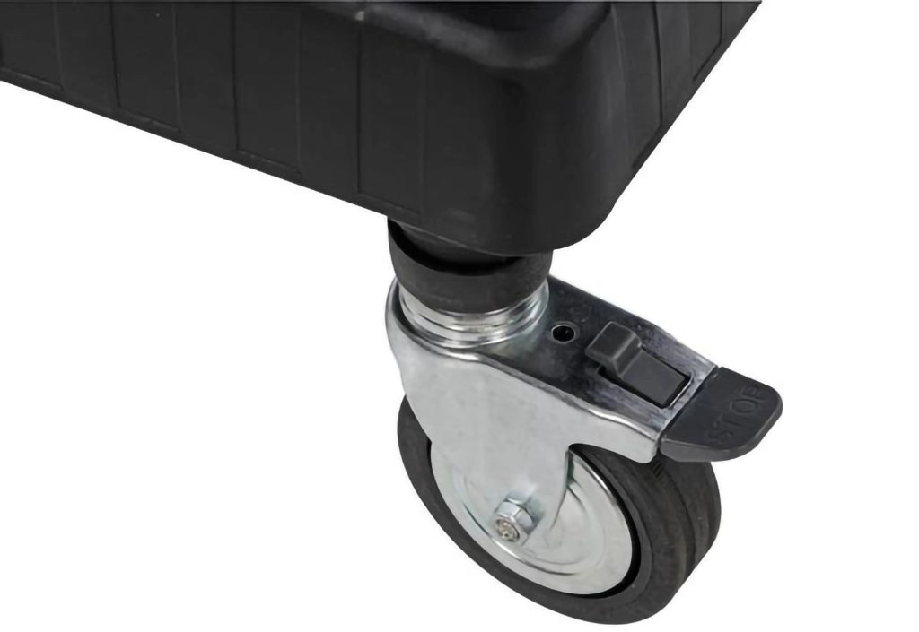 Carrello multiuso in polipropilene a 3 ripiani con Vinci, Scaffale su Vinci, 100% Made in Italy,cm 76x16h38, colore Antracite