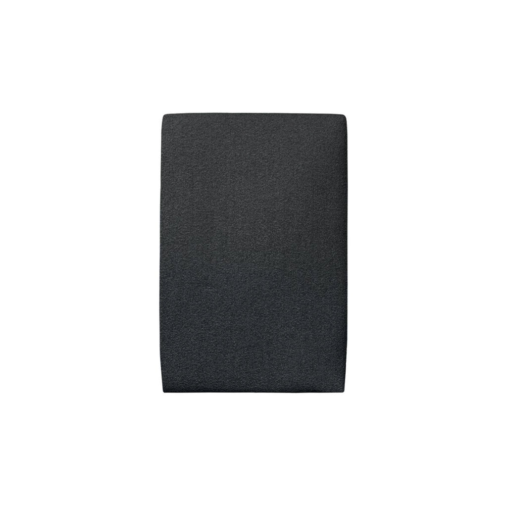 Testiera in tessuto bouclé nero liscio L90 cm