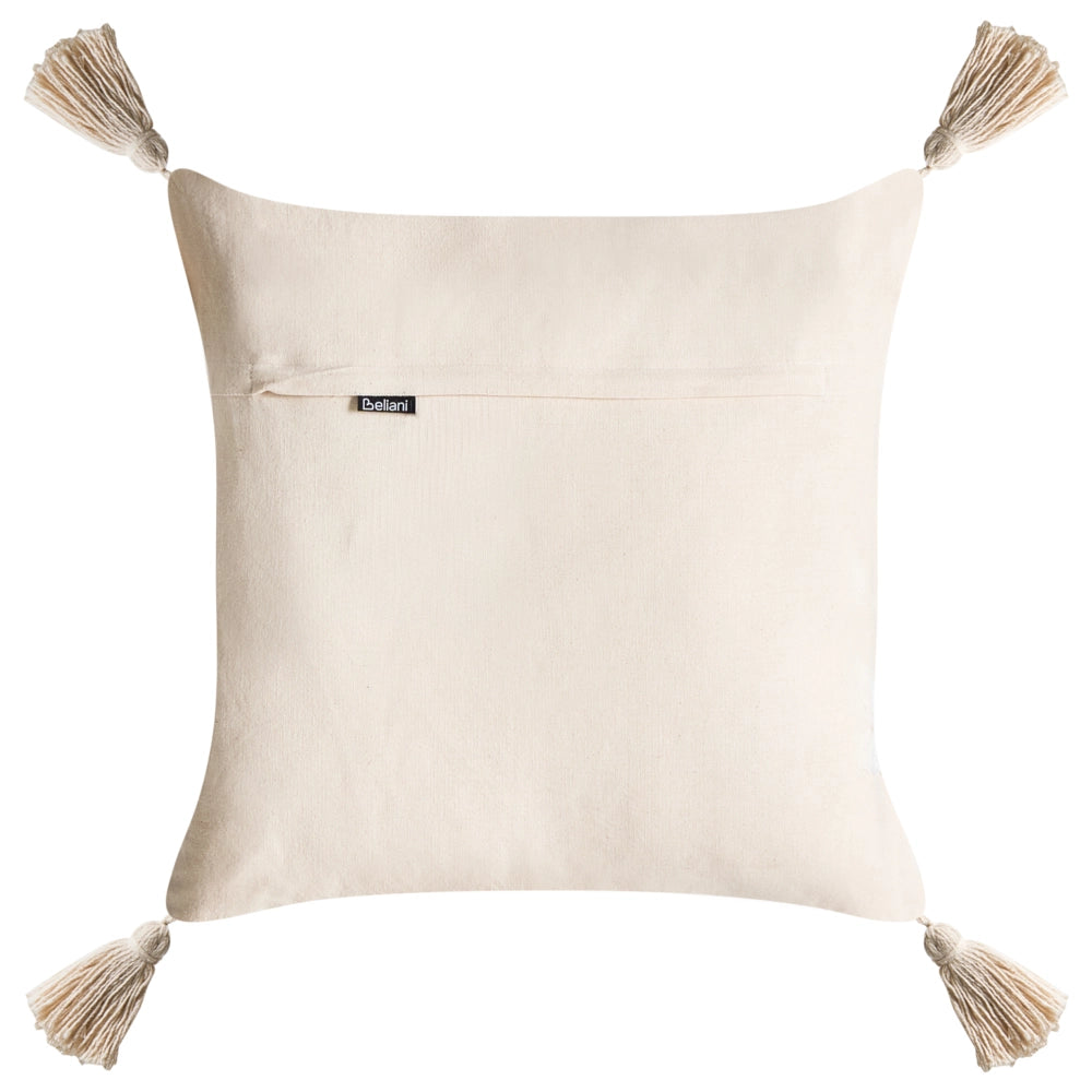 Set di 2 cuscini decorativi in tessuto di cotone bianco beige chiaro con motivo natalizio decorativo 30/45 x 50/45 cm Accessorio per la casa