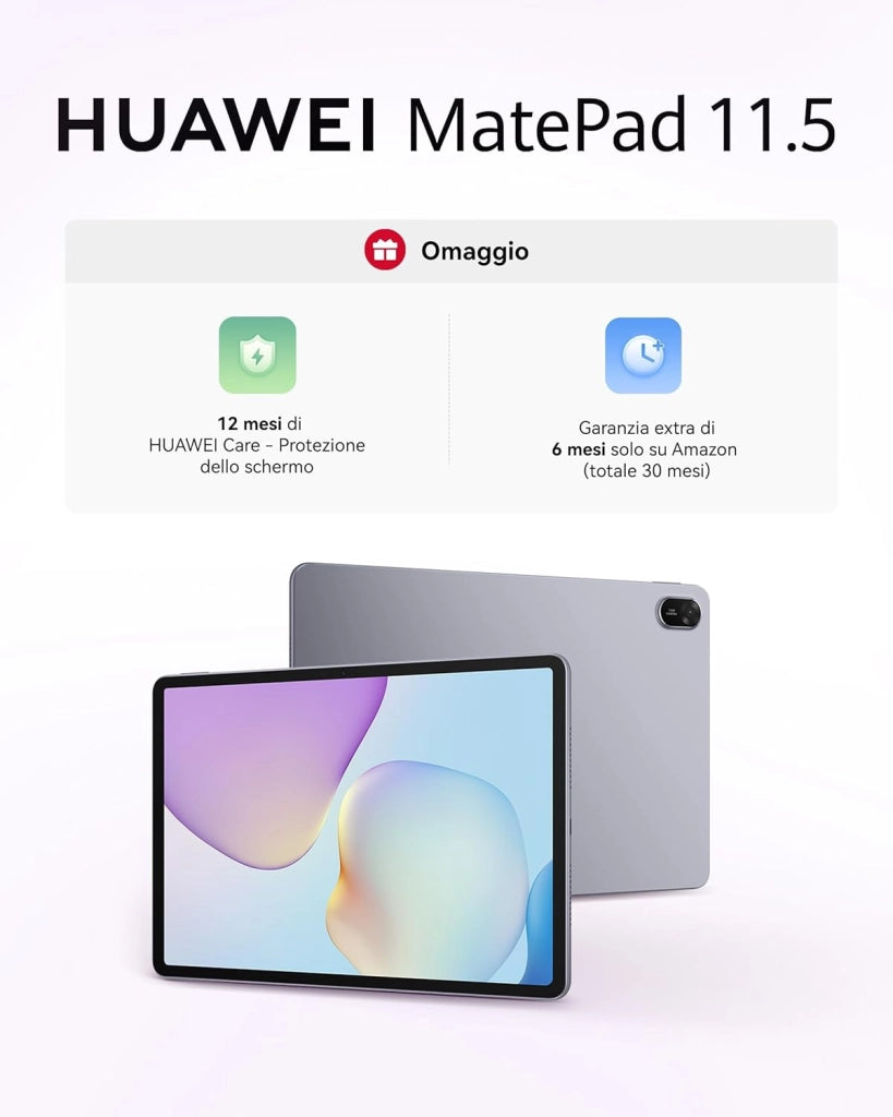 HUAWEI MatePad 11.5 2025 Tablet, Display FullView da 2.5K e 120 Hz che Garantisce Comfort Visivo, 8+128GB, Batteria de 10,100 mAh, Ricarica Rapida a 40 W, Quattro Altoparlanti