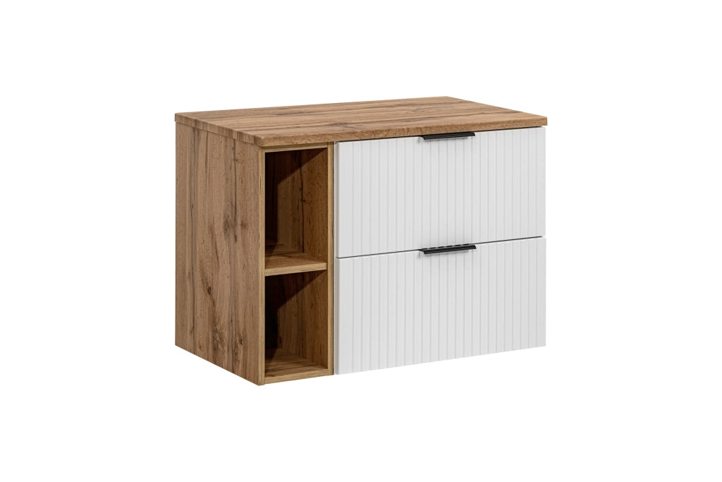 Set mobili bagno 80 cm con piano Adel White 80 cm