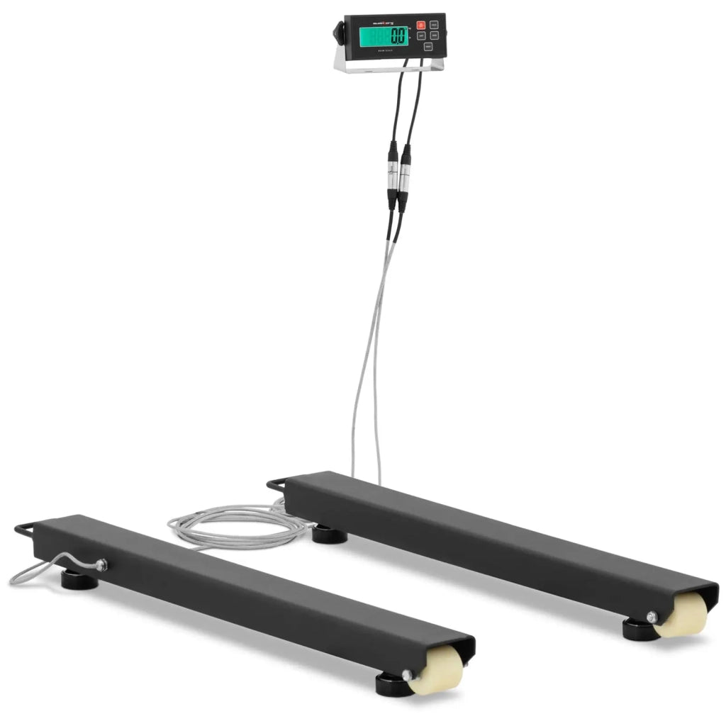 Barre di pesatura 2500 kg / 0,5 kg 100 x 10 cm con schermo LCD esterno acciaio al carbonio alluminio pressofuso nero 14_0008412