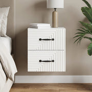 Mobiletto da notte a muro Bianco Lucido 34,5 x 33 x 40 cm 898643