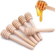 Mini Sticks 50 pezzi - Puntelli in legno per miele - Borsa portatile per mescolare - Sicuro per alimenti - Sostenibile - Facile da pulire - Spiedini per miele
