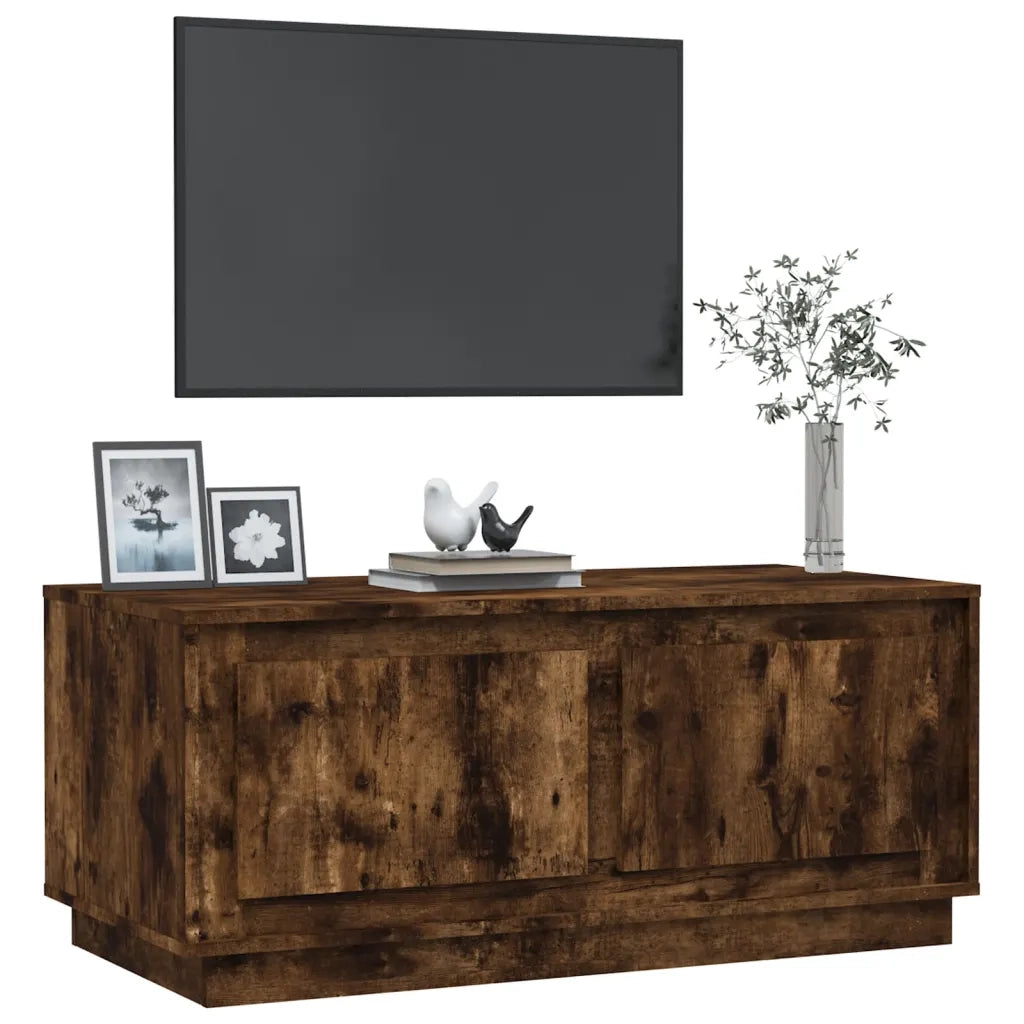 Tavolino da Salotto Rovere Fumo 102x50x44 cm Legno Multistrato 819881