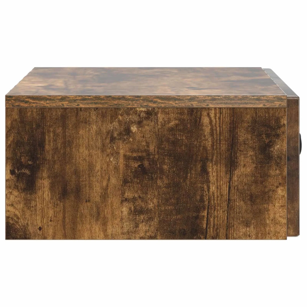 Tavolino da Parete Laterale 59 x 34,5 x 17 cm Rovere Fumo 898150