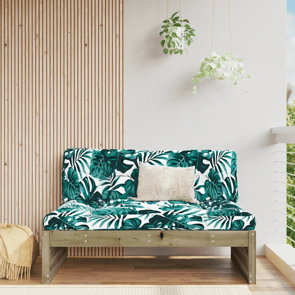 Divano Centrale-Sofa Modulare-Divanetto 120x80 cm in Legno Impregnato di Pino