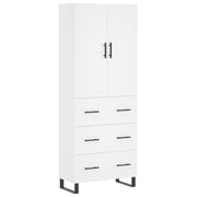 Buffet credenza cassettiera mobiletto mobile contenitore organizer cucina soggiorno salotto alto 69,5 x 34 x 180 cm legno ingegnerizzato bianco 02_0032615