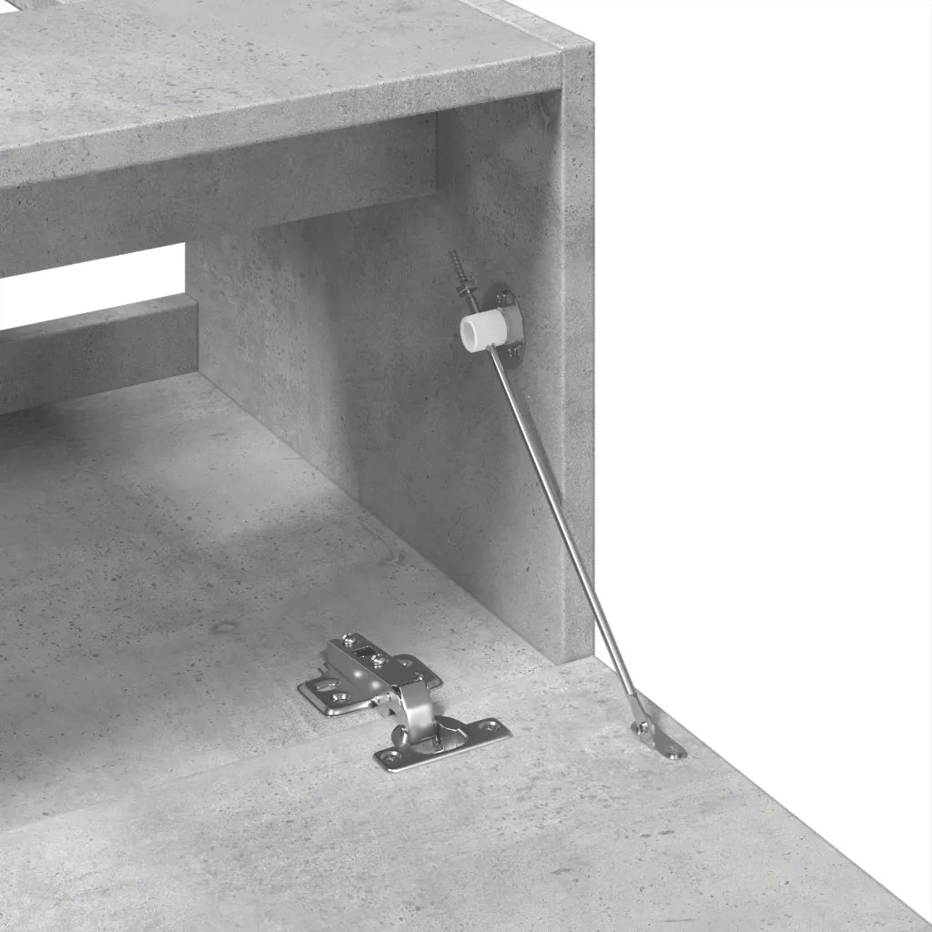 Mobile Lavabo | Armadio Lavabo Grigio Cemento 80x33x60 cm in Legno Multistrato