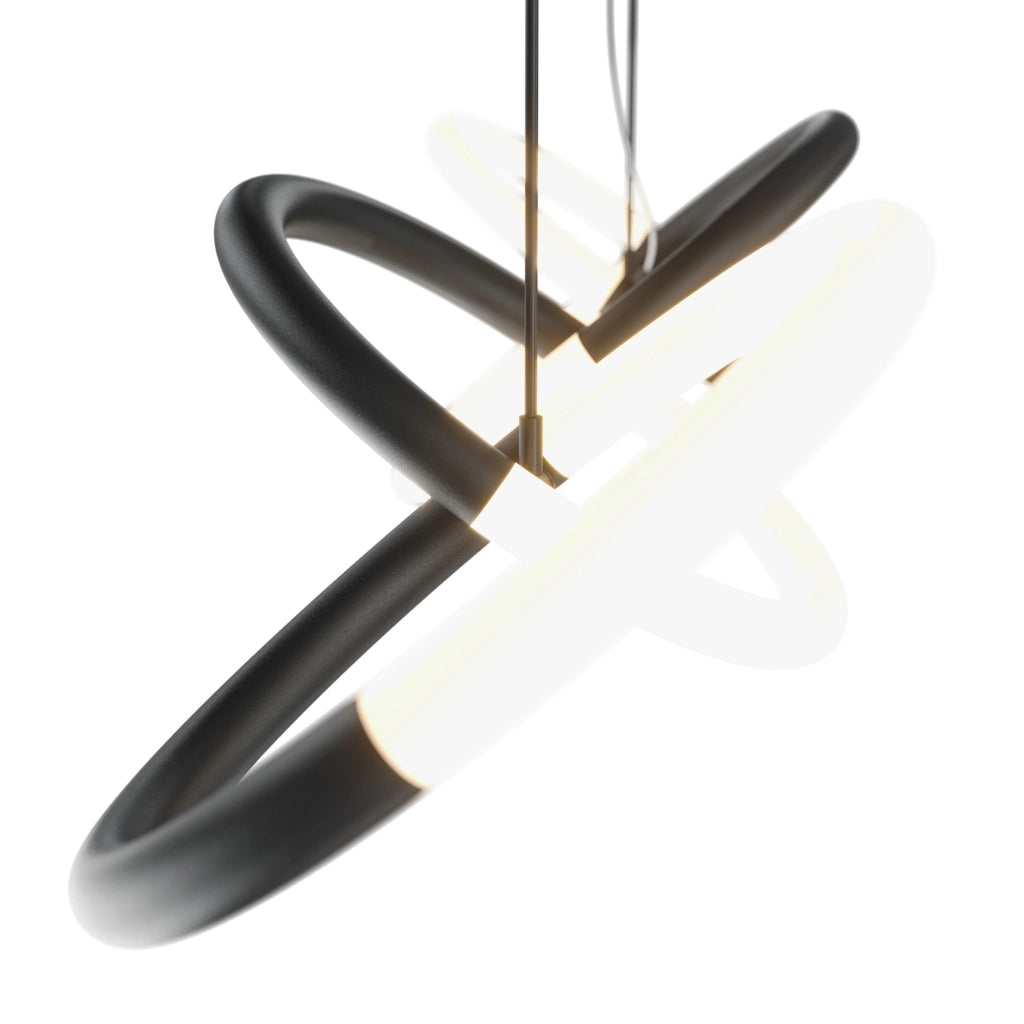 Maytoni Lampadario moderno Node 4 luci LED integrato nero metallo diffusore opaco