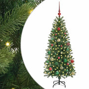 Albero di Natale | Decorazioni natalizie artificiale con 150 LED Verde 150 cm PE e PVC