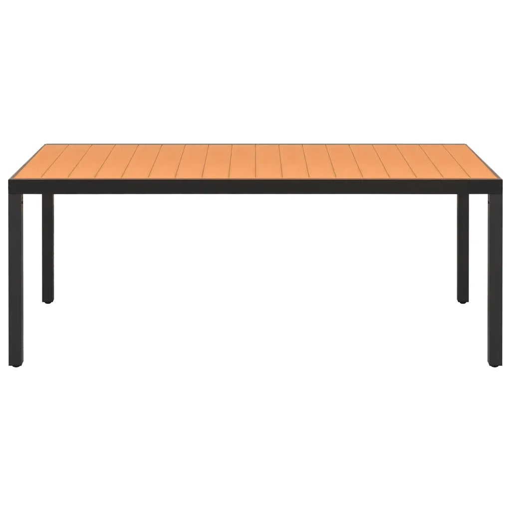 Set da Pranzo da Giardino 9 pz Nero e Marrone 3060081