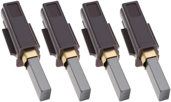 Set di pennelli motore 28x11x6,3mm - 4 pezzi - Compatibile con Fawas Duo Vac 3525/SYM-448E/300 - Pezzo di ricambio - Materiale duraturo - Miglior conduttività - Pennelli motore