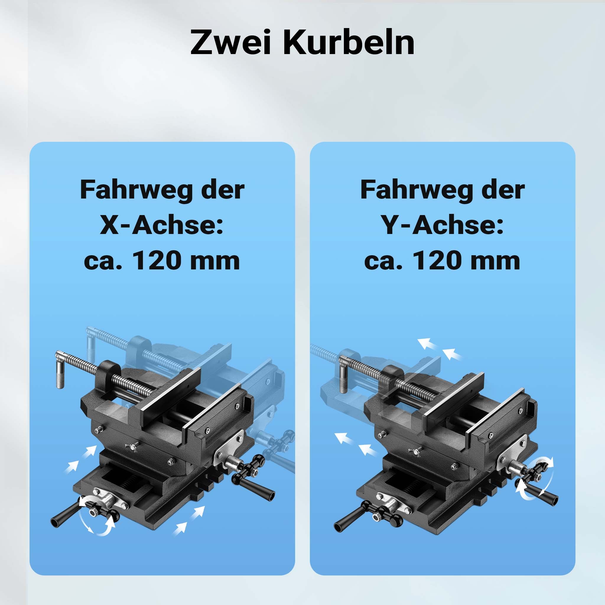 Morsa a croce per trapano 150mm Morsa a 2 assi X-Y per macchine trapani a colonna