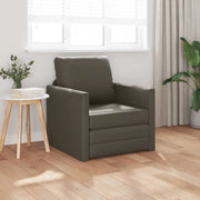Divano letto 60cm Grigio Pelle Artificiale 4106632