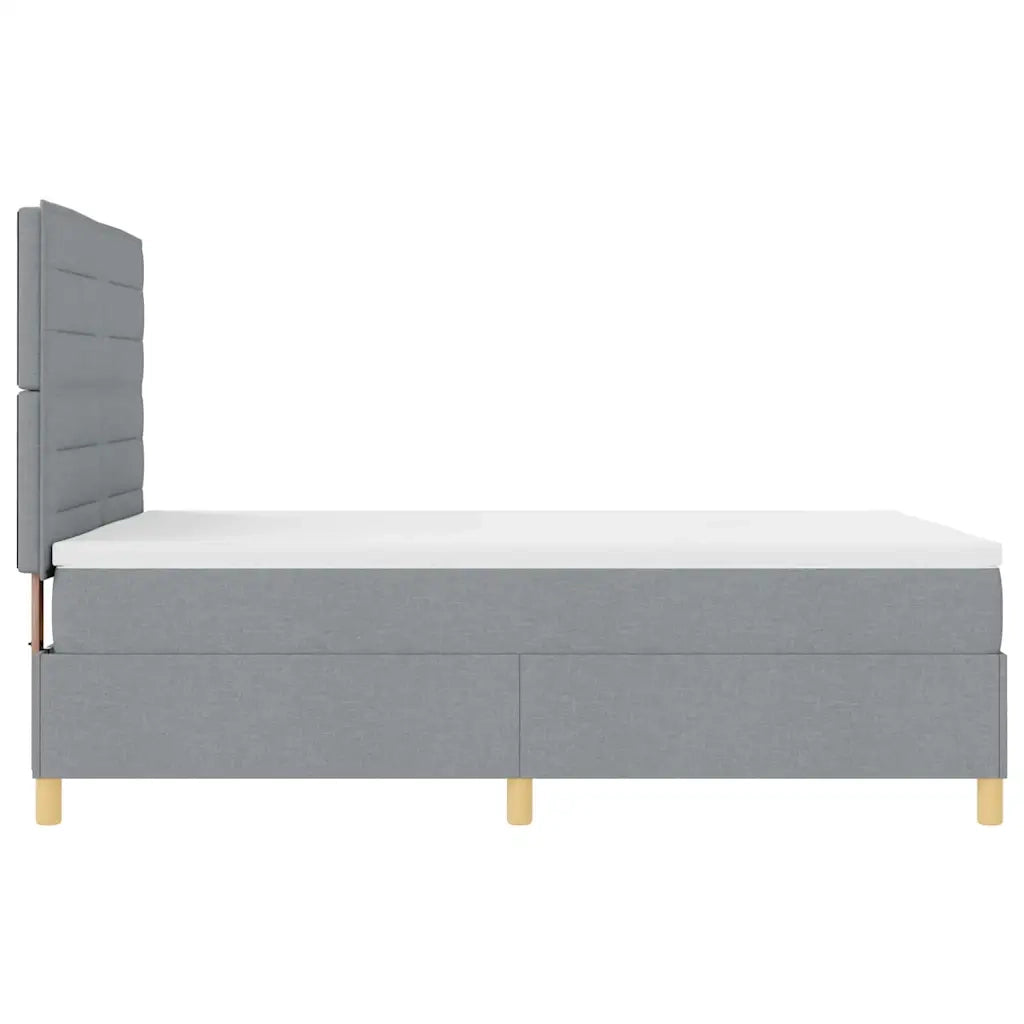 Letto a molle con materasso Grigio chiaro 160 x 200 cm Tessuto 3339553