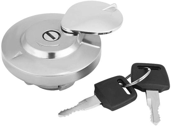 Accessorio per motocicletta - Coperchio serbatoio carburante - Materiale: alluminio - Incluso: chiavi - Duraturo e stile - Adatto per Shadow VT750 DC C2