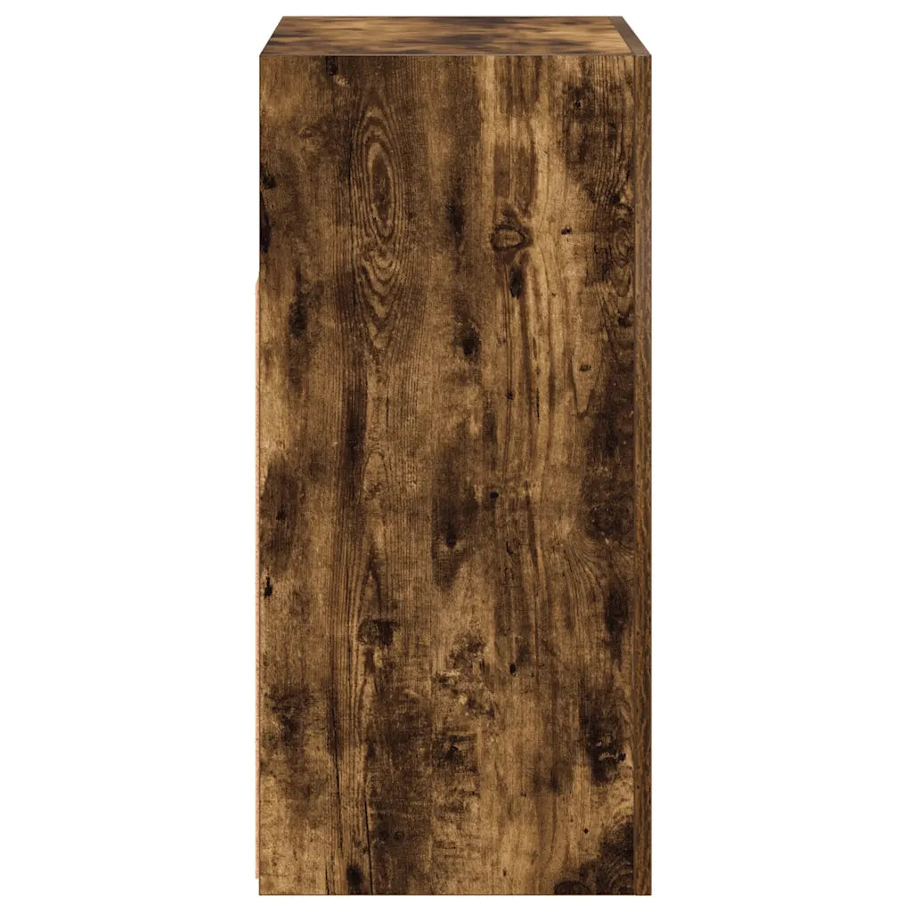 Credenza con Luci LED Rovere Fumo 80x35x75 cm 815729
