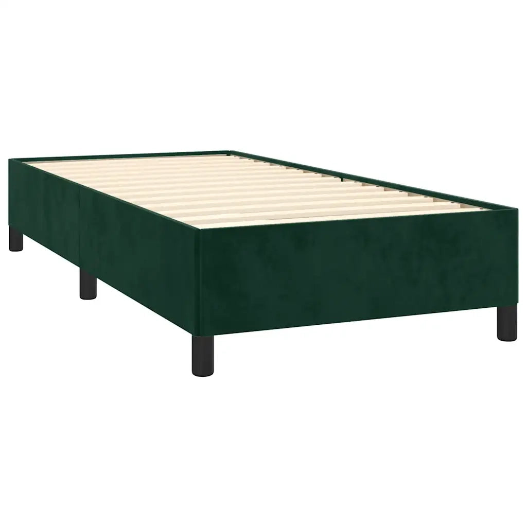 Giroletto senza Materasso Verde Scuro 80x200 cm in Velluto
