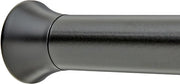 Douchegordijnstang retrattile per fissaggio - 91 a 137 cm nero - Accessori per la stanza da bagno douchestang retrattile
