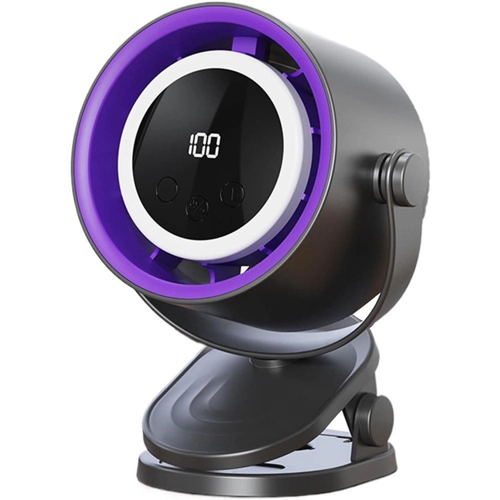 Trade Shop - Ventilatore Da Tavolo Usb Elettrico Raffreddamento Design Luce Notturna Camera Scrivania -