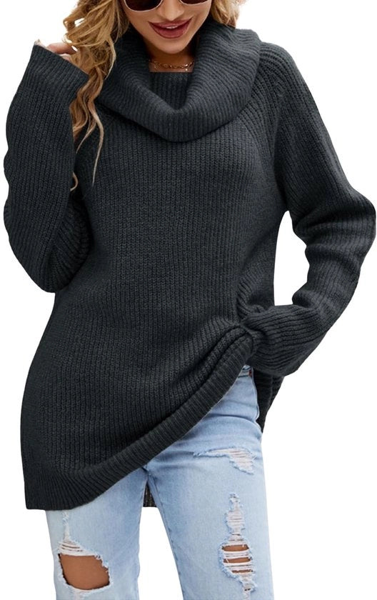 Trucco per donne - Maglia donna lunga manica - Maglia donna oversized - Maglia donna in lana - Maglia donna casual - Maglia donna con forma larga - Maglia donna con stile elegante - Maglia donna per donna