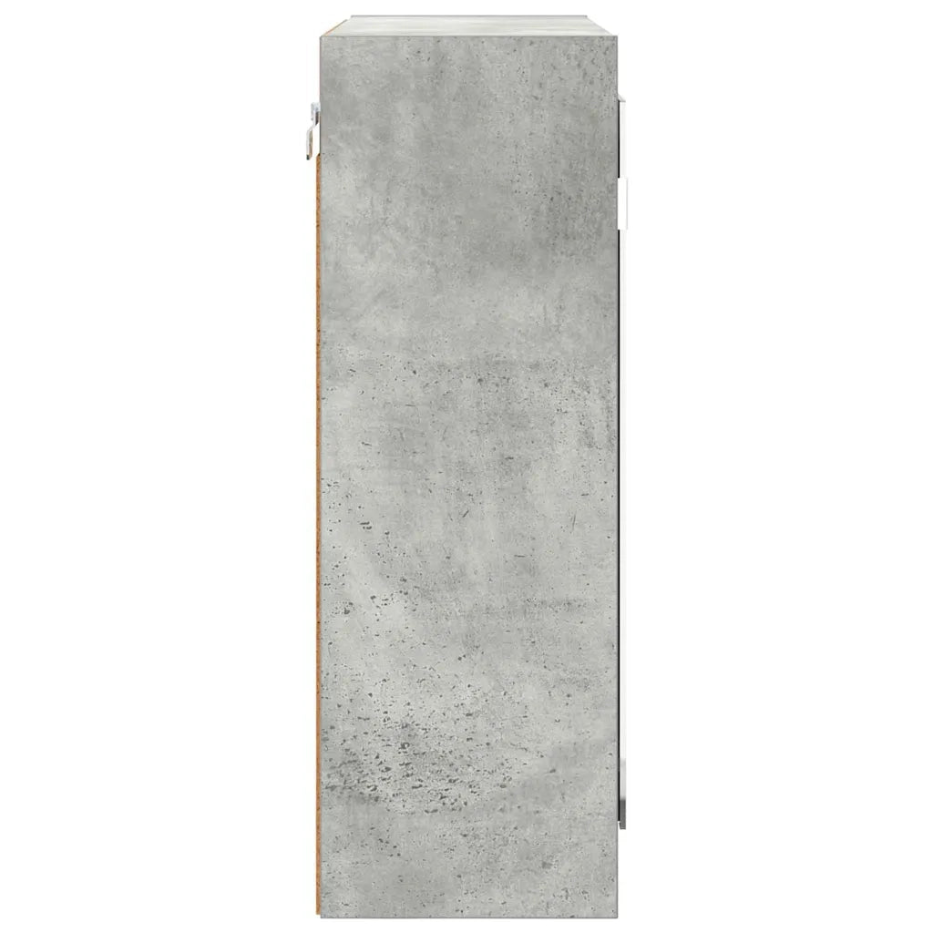 Mobiletto per specchio da bagno Grigio cemento 60 x 20 x 60 cm