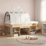 Tunnel per Letto 2 pz Bianco Poliestere 893714