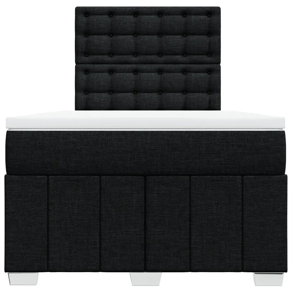 Giroletto a Molle con Materasso Nero 120x200 cm in Tessuto 3291651