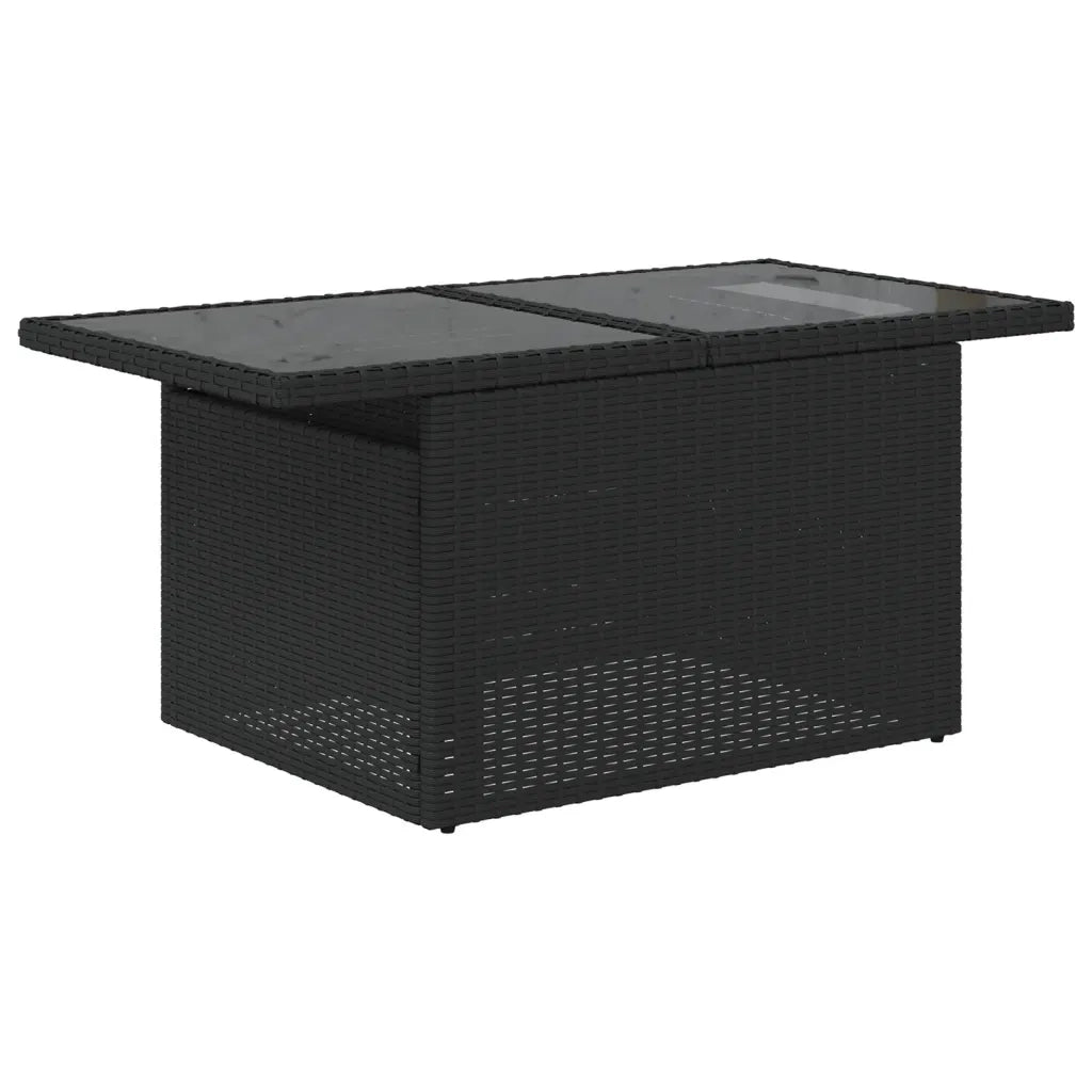 Set Divani da Giardino con Cuscini 7pz Nero Polyrattan 3268566
