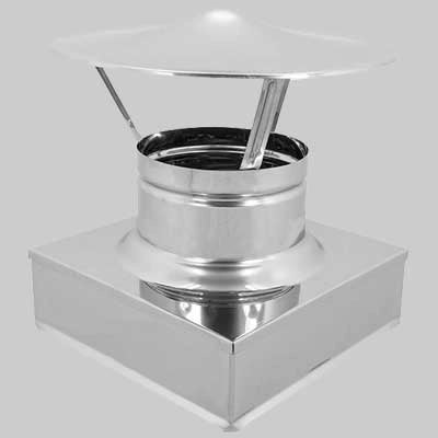 FUMAIOLO A CAPPELLO CINESE QUADRO  370x370 mm     MADE IN ITALY