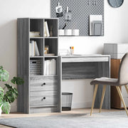 Scrivania con cassetto con lo scaffale 2 pcs Grigio Sonoma 3337318