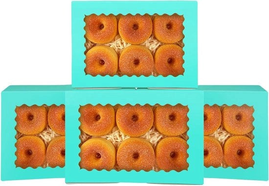15 scatole di biscotti azzurro menta con finestra 2286 x 1524 x 635 cm per imballaggio (9 x 6 x 25 pollici)