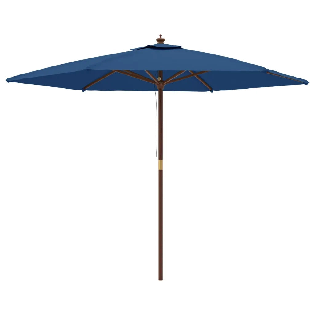 Ombrellone da Giardino con Palo in Legno Azzurro 299x240 cm 363174
