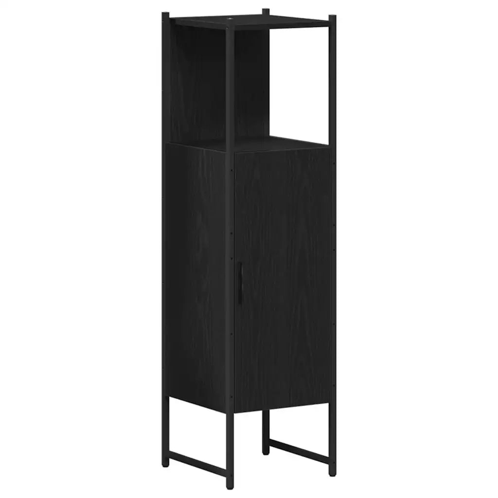 Set di mobili per il bagno 4 pcs Rovere Nero Legno multistrato 3334408