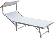 Lettino Ibiza colore bianco L1532419 