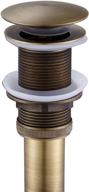 Blocco di scarico - Stopper per scarico - Stopper per vasca da bagno - Filtro per doccia - messina - dorata - Pop-up - senza sovrappioggia - Previene capelli e rifiuti nel scarico - per fori di montaggio 44-50 mm
